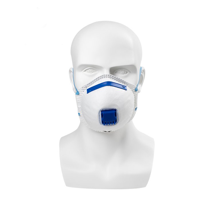 Maschera facciale per respiratore con filtro FFP2 con valvola