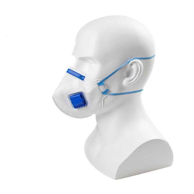 Maschera facciale pieghevole per respiratore FFP2 con valvola