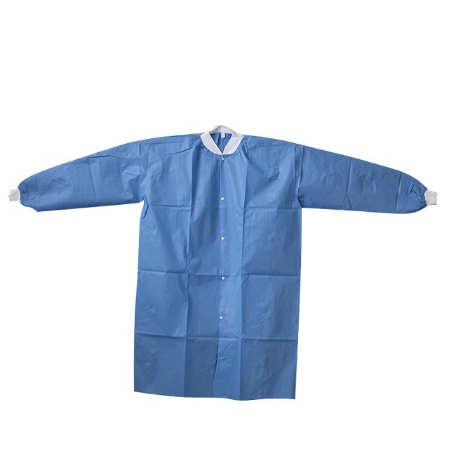 Collare in maglia protettivo monouso per camice da laboratorio con polsino in maglia