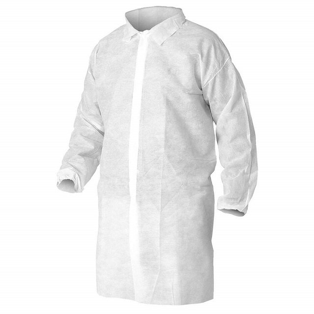 Camice da laboratorio in tessuto non tessuto Colletto a camicia con/senza tasche Camice visita chimica medica