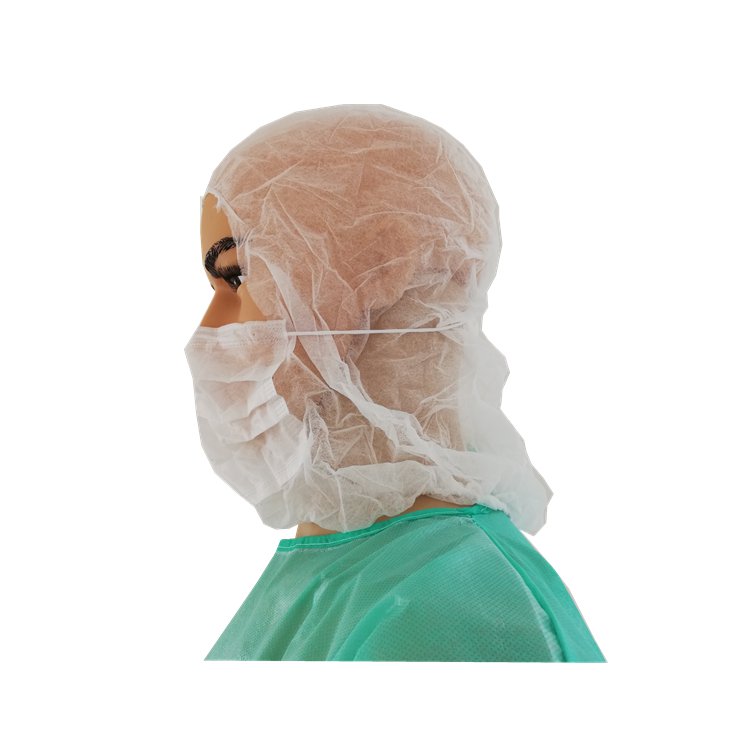 Cuffia da astronauta in tessuto non tessuto monouso con maschera facciale