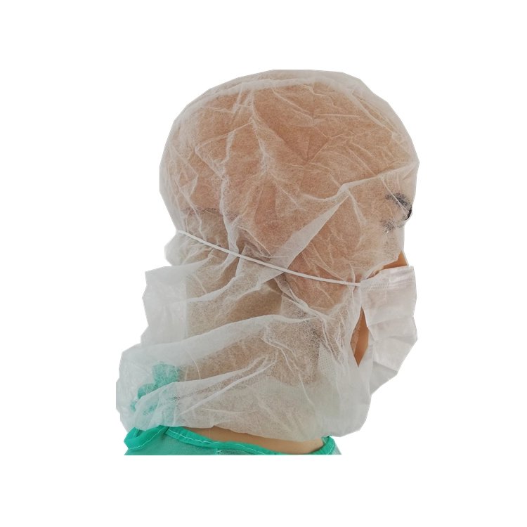 Cuffia da astronauta in tessuto non tessuto monouso con maschera facciale