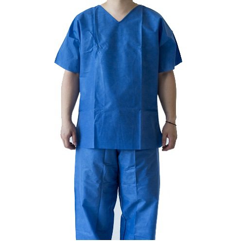 Scrub Suit Manica corta Abbigliamento medico confortevole in PP/SMS
