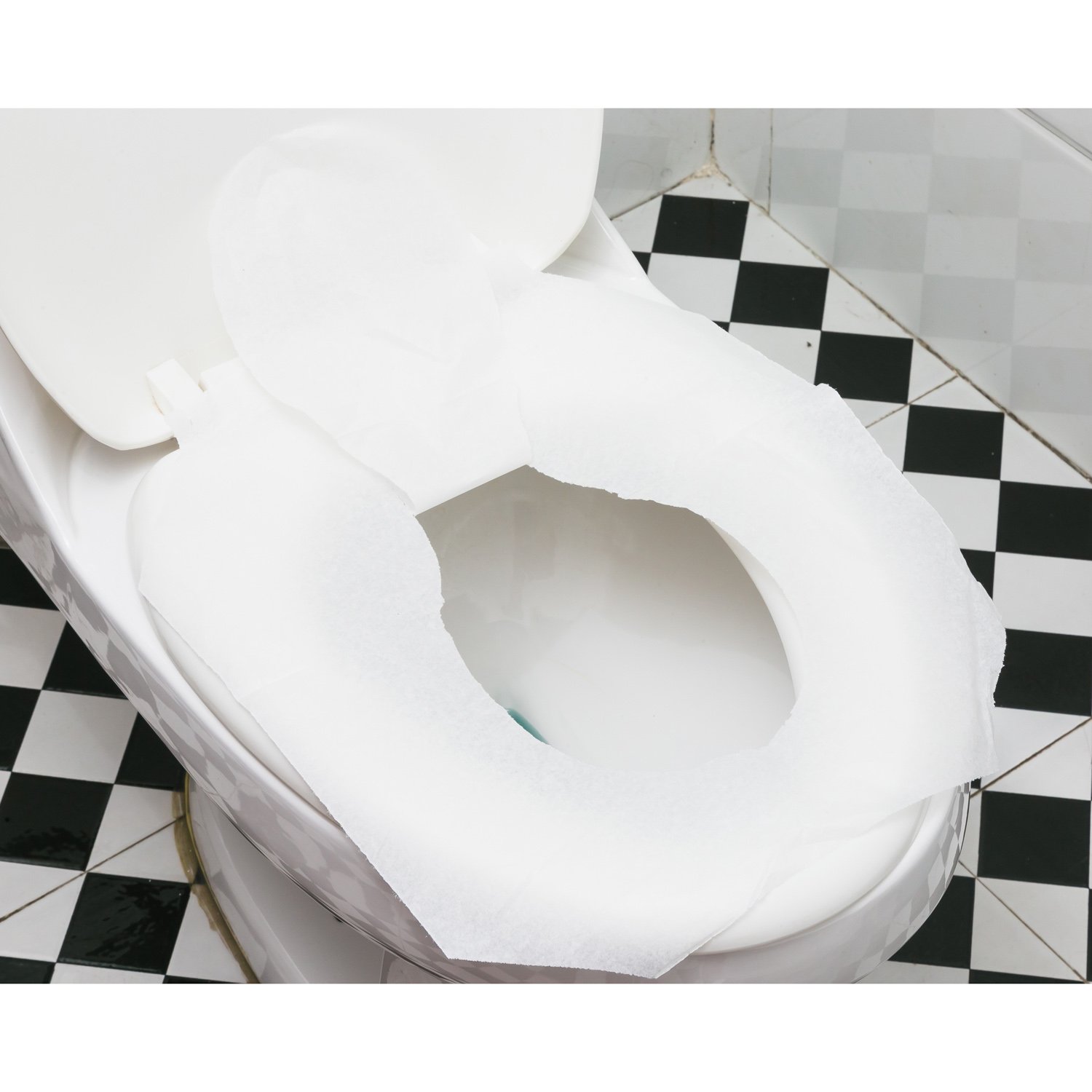 Coprisedile WC in carta usa e getta da viaggio risciacquabile biodegradabile